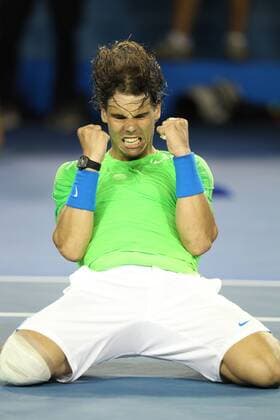Rafael Nadal, ESP, after the semi final of 2012 Tennis Australian Open in Melbourne, 26 01 2012 -