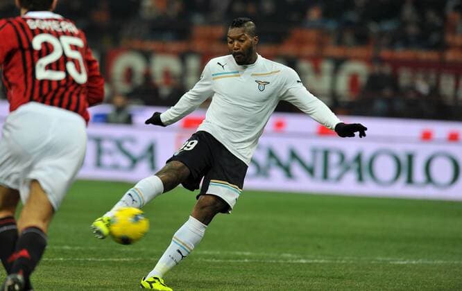 Goal - Djibril Cisse Lazio - 26 1 2012 - Coppa Italia 2011 2012 Football AC Milan vs Lazio Rom allexsabba