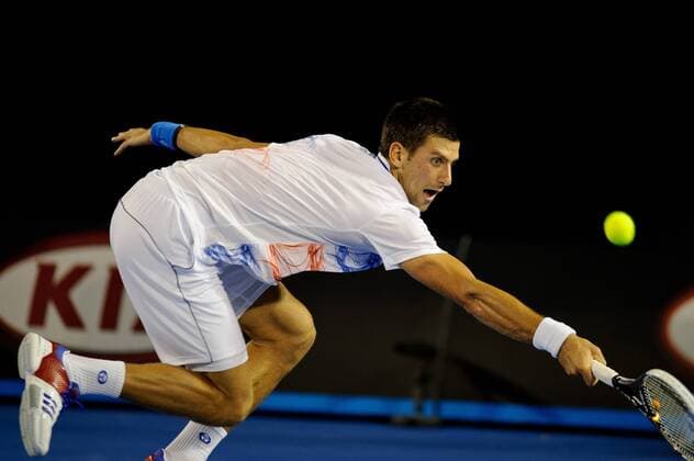 Jan. 27, 2012 - Melbourne, Victoria, Australia - Novak Djokovic (SRB) in action during a men s semifinals match on day twelve of the 2012 Australian Open at Melbourne Park, Australia. TENNIS 2012 - Australian Open 2012 - Day 12 - ZUMAx35