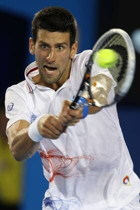 Novak Djokovic, SRB, in the semifinal of 2012 Tennis Australian Open in Melbourne, 27 01 2012 -