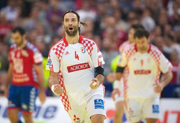 Handball Belgrad (SRB) 27.01.2012 Europameisterschaften der Herren Männer 2012 Halbfinale Serbien (SRB) - Kroatien (CRO) Ivano Balic (Kroatien, No.04)