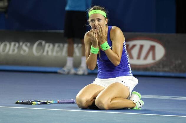 Victoria Azarenka, BLR, after the women s final of 2012 Tennis Australian Open in Melbourne, 28 01 2012 -