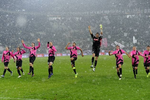 Turin, 28.01.2012 - Serie A 2011 2012 - Schlussjubel Juventus Turin - 