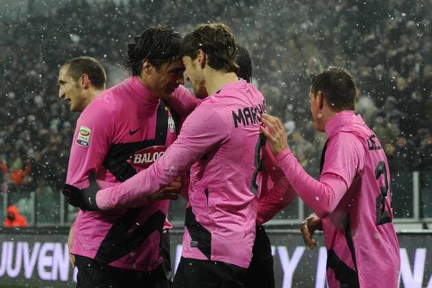 Turin, 28.01.2012 - Serie A 2011 2012 - Juventus Turin vs Udinese Calcio - Alessandro Matri, Claudio Marchisio 