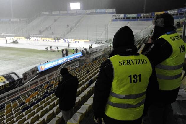 Spielabsage in Parma aufgrund der Wetterbedingungen - Ennio Tardini Stadion, Heimspielstätte des FC Parma 