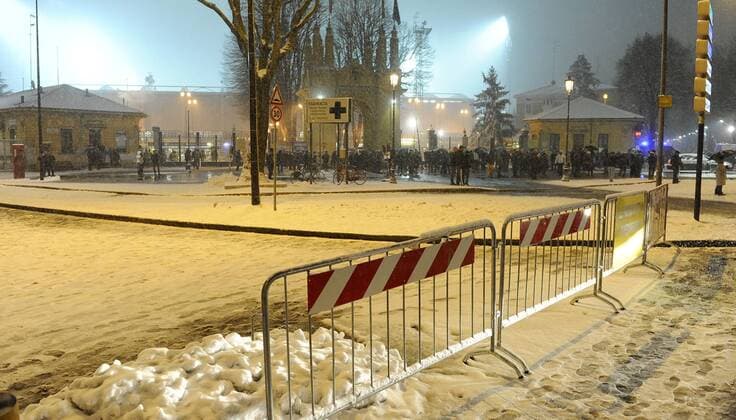 Spielabsage in Parma aufgrund der Wetterbedingungen - Ennio Tardini Stadion, Heimspielstätte des FC Parma 