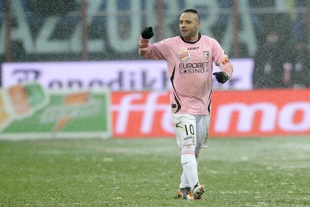 Mailand 01 02 2012 - Serie A Inter Mailand vs. US Palermo Fabrizio Miccoli 