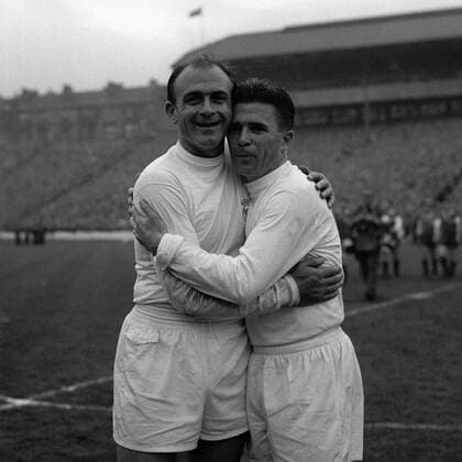 Alfredo di Stefano (li.) und Ferenc Puskas (beide Real CF Madrid)