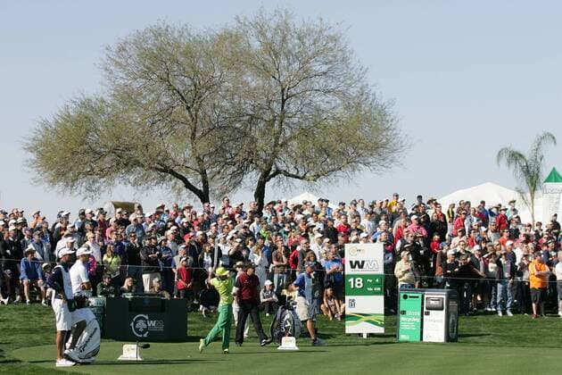 Feb. 2, 2012 - Scottsdale, Arizona, U.S - Rickie Fowler hits a shot off the tee during the first round of the Waste Management Phoenix Open in Scottsdale, Arizona. PGA Golf Herren 2012 - Feb 2 - Waste Managment Phoenix Open - ZUMAx12