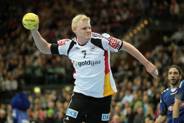 Leipzig, 04.02.2012, Arena, All Star Game 2011, Handball, Herren , Bundesliga All Star Team vs. DHB Auswahl 36:32 (18:18) , Im Bild: Patrick Wiencek (Deutsche Nationalmannschaft - DHB). , PP120204AllStar