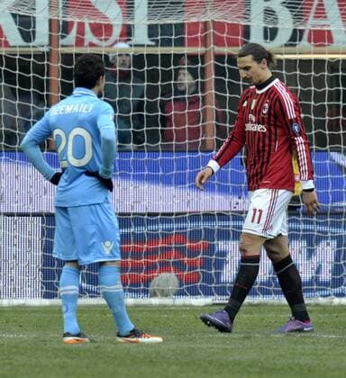 Milano 05 02 2012 Serie A 2011 2012 - AC Milan vs. SSC Napoli - Zlatan Ibrahimovic xHOCHxZWEIx xItalyxPhotoxPressx 