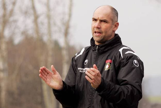 Fussball Herrn Oberliga Baden Württemberg SG Sonnenhof Großaspach - FC 08 Villingen : Trainer Thomas Letsch (Großaspach) {