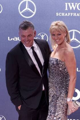 06.02.2012 London, England. Darren Clarke and his wife at the Laureus Sports Awards in The Queen Elizabeth Conference Centre London xMitchellxGunnx  ActionPlus11241919