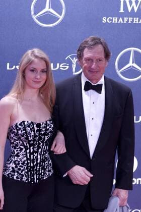 06.02.2012 London, England. Franz Klammer and his daughter at the Laureus Sports Awards in The Queen Elizabeth Conference Centre London xMitchellxGunnx  ActionPlus11241935