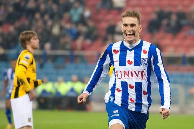 (L-R) Tomas Kalas of Vitesse, Bas Dost of sc Heerenveen Vitesse Arnhem v SC Heerenveen Dutch Cup 2011 2012 xVIxxIVx 542710