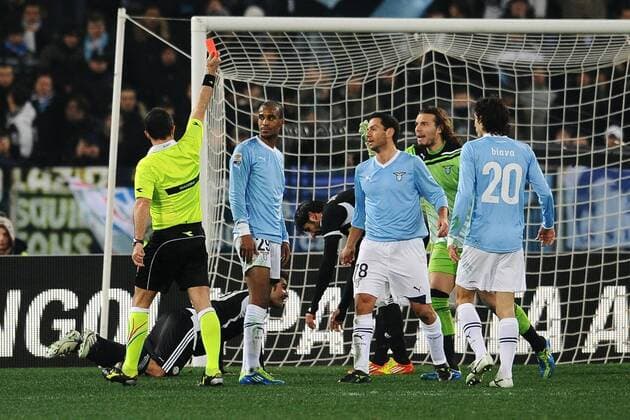 Abdoulay Konko Lazio, Schiri Andrea Romeo, Adrian Mutu Cesena Lazio Roma vs AC Cesena Serie A andreaxstaccioli