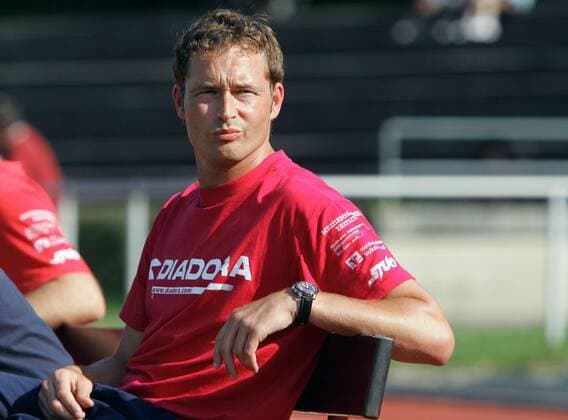 Fussball Oberliga Baden Württemberg SpVgg 07 Ludwigsburg - Heidenheimer SB: Trainer Marcus Sorg (Heidenheim)