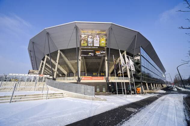 Fußball, Stadiongeschichte SG Dynamo Dresden Dynamo Dresden Fussballstadion Glücksgas Arena Dresden, Sachsen, Deutschland, Europa, öffentlicherGrund
