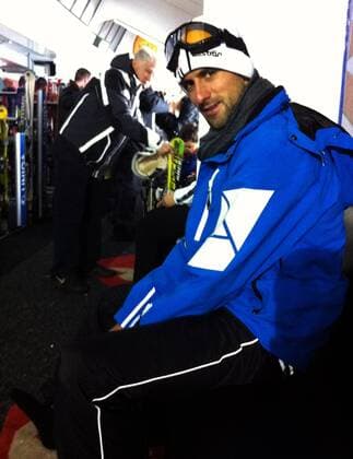 11.02.2012 Kopaonik(Serbia) Serbian tennis player Novak Djokovic and the best athlete of the world after 6 years at winter holiday at the mountain Kopaonik.On these mountain Novak Djokovic start to play tennis - 