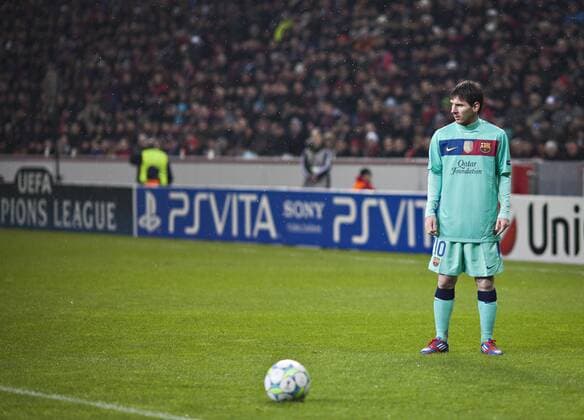 Lionel Messi (FCB) 14.02. 2012 Bayer Leverkusen vs. FC Barcelona Champions League Hinspiel, Saison 2011 2012 Â
