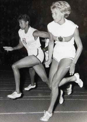 Leichtathletik Damen Frauen Sprint von links: Wilma Rudolph Jutta Heine