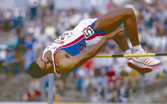 Leichtathletik EM Europameisterschaft Stuttgart 1986 Daley Thompson ( Zehnkampf ) {