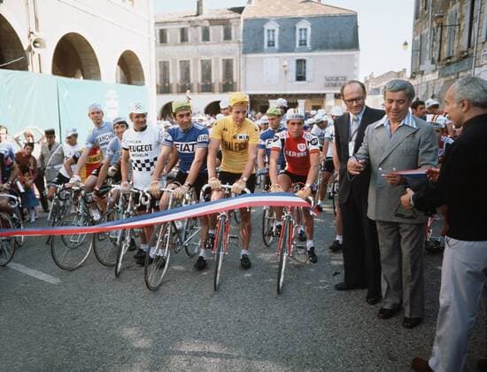 Fahrrad Tour de France 1977 blau MERCKX Eddy , MERCKX Eddie , gelb Thurau Dietrich