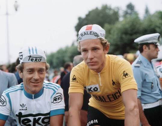 Fahrrad Tour de France 1977 von links THALER Klaus-Peter , Thurau Dietrich