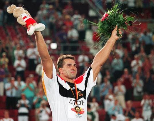 Leichtathletik WM 1993 Stuttgart Herren Diskus Lars RIEDEL