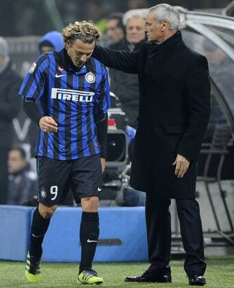 Milano 17 02 2012 - campionato di calcio serie A Inter Mailand - FC Bologna; Diego Forlan - Claudio Ranieri 