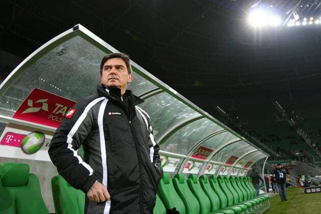 PREMIER LEAGUE, POLISH LEAGUE, FOOTBALL, 18. ROUND, MATCH BETWEEN WKS SLASK WROCLAW - KS RUCH CHORZOW; (HEAD COACH) WALDEMAR FORNALIK -  20120218CSKP4014