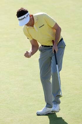 Feb. 18, 2012 - Pacific Palisades, California, U.S. - 02 18 12 Pacific Palisades, CA: Keegan Bradley during the third round of the Northern Trust Open held at the Riviera Country Club 2 18 12 Northern Trust Open Third Round - ZUMAec2