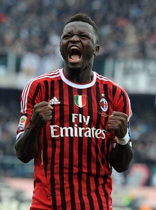 SULLEY ALI MUNTARI (Milan) jubelt - Cesena, 19 02 2012 - Serie A 2011 2012 - AC Cesena Vs AC Milan allexsabba