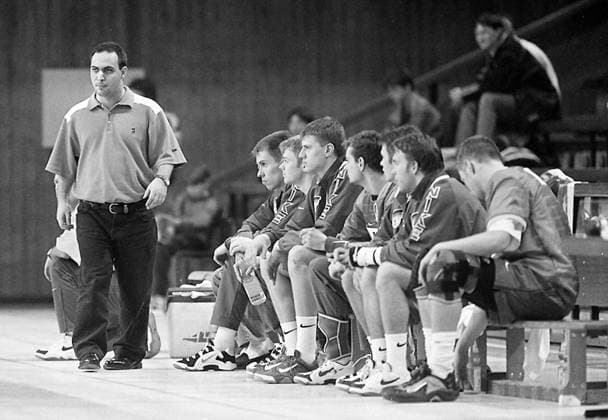 Handball Supercup 1998 Deutschland B-Team , Trainer links : Hanning Bob
