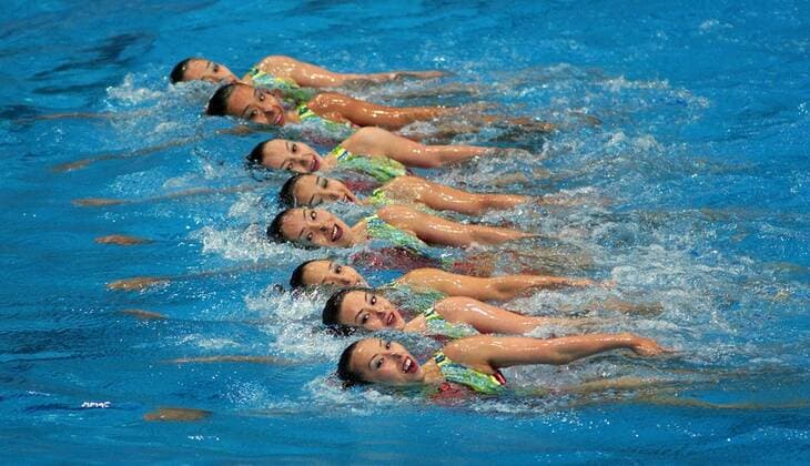 Olympische Spiele Sommerspiele Sydney 2000 Synchronschwimmen Gruppe Feature