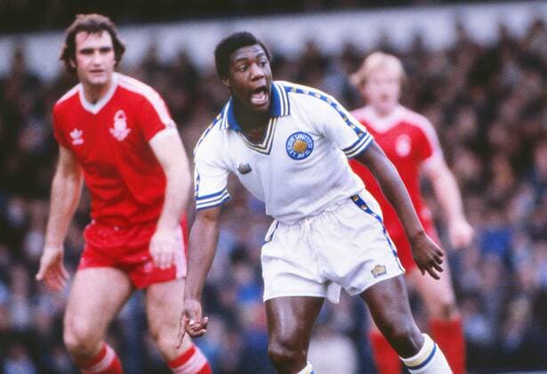 Football - Leeds United v Nottingham Forest, 05 01 1980. Terry Connor - Leeds United 