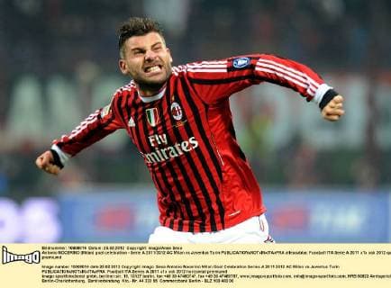 Antonio NOCERINO (Milan) goal celebration - Serie A 2011 2012 AC Milan vs Juventus Turin allexsabba