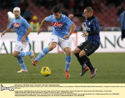 Christian Maggio Napoli Wesley Sneijder Inter - Serie A 2011 2012 SSC Neapel vs Inter Mailand - PaoloxNucci