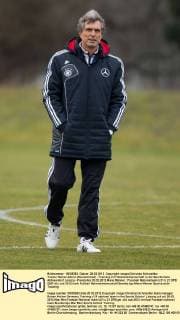Trainer Rainer Adrion (Deutschland) - Training U 21 Nationalmannschaft in der Sportschule Abtnaundorf Leipzig - Freisteller,28.02.2012,Mann,Männer