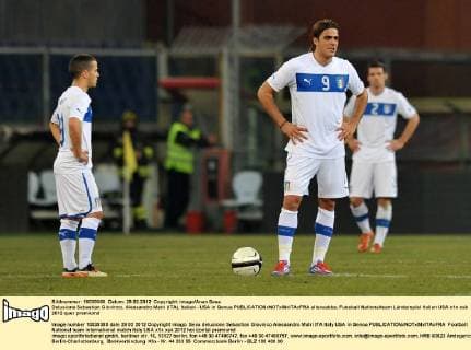 Delusione Sebastian Giovinco, Alessandro Matri (ITA), Italien - USA in Genua allexsabba