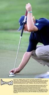 March 1, 2012 - Palm Beach Gardens, FL, USA - Ernie Els lines up his putt on the 18th hole during the first round of the Honda Classic at PGA Golf Herren National Resort and Spa in Palm Beach Gardens, Florida, on Thursday, March 1, 2012. PGA s 2012 Honda Classic - ZUMAm67