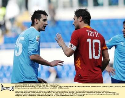 Miroslav Klose Lazio, Francesco Totti Roma - AS Rom vs Lazio Rom - 2011 2012 Serie A andreaxstaccioli