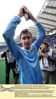 Esultanza di Miroslav Klose a fine partita - AS Rom vs Lazio Rom - 2011 2012 Serie A andreaxstaccioli