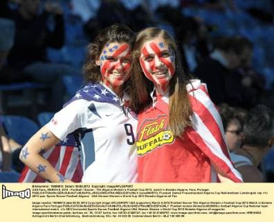 USA Fans, MARCH 5, 2012 - Football Soccer : The Algarve Women s Football Cup 2012, match in Estadio Algarve, Faro, Portugal.  (sswa040573)