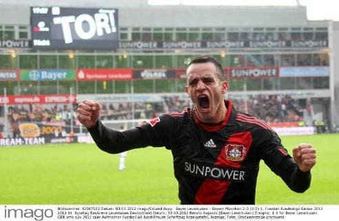Bayer Leverkusen - Bayern München 2:0 (0:0) 1. Fussball Bundesliga Saison 2011 2012 24. Spieltag BayArena Leverkusen Deutschland Datum: 03.03.2012 Renato Augusto (Bayer Leverkusen) Ereignis: 1:0 für Bayer Leverkusen