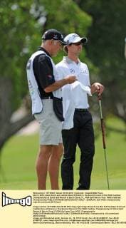 Mar 9, 2012; Adam Scott and caddie Steve Williams in the second round of the WGC Cadillac Championship at Doral Golf Resort & Spa in Doral, FL. PGA Golf Herren Tour: WGC-Caldillac Championship - ZUMAc04