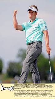 Mar 9, 2012; Luke Donald makes par on the 9 hole in the second round of the WGC Cadillac Championship at Doral Golf Resort & Spa in Doral, FL. PGA Golf Herren Tour: WGC-Caldillac Championship Mar 9 - ZUMAc04