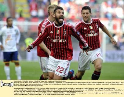 Football - soccer: Serie A, AC Mailand - Lecce , Antonio Nocerino - Jubel nach 1-0 xHOCHxZWEIx xItalyxPhotoxPressx 