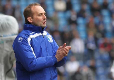 Magdeburg, 11.03.2012, MDCC-Arena, Fußball, Regionalliga Nord , 1.FC Magdeburg vs. RasenBallsport Leipzig 0:3 (0:0) , Im Bild: Co Trainer Carsten Müller Mueller (Magdeburg). ,