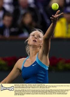 Maria Sharapova (RUS) in action during the women s semifinals of the 2012 BNP Paribas Open held at the Indian Wells Tennis Garden in Indian Wells, California. WTA Tennis Damen Tennis 2012 - BNP Paribas Open - Women s Semifinals - ZUMAx54